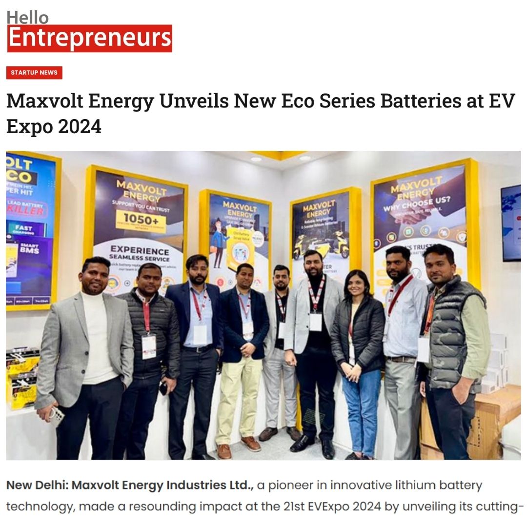 Eco Series Batteries by Maxvolt Debut at EV Expo 2024