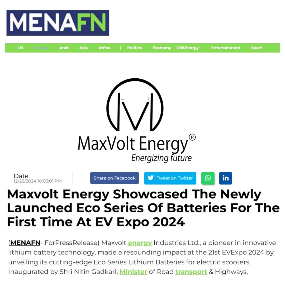 Maxvolt Showcases Revolutionary Eco Series Batteries for E-Scooters at EV Expo 2024